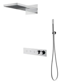 Душевой комплект Boheme Fusion 131-CR с термостатом хром